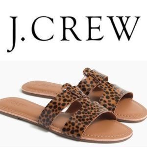 J. Crew NEW Tortoise Beachside Slides, Sandal, Flip Flop Size 11